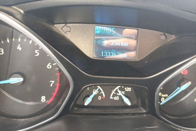 Used Ford Focus 2015 Sedan 1.6L Automatic Trend Model Odometer Close Up