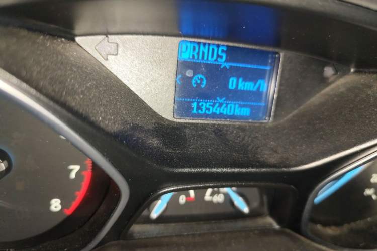 Used Ford Focus 2015 Sedan 1.6L Automatic Trend Model Odometer Close Up