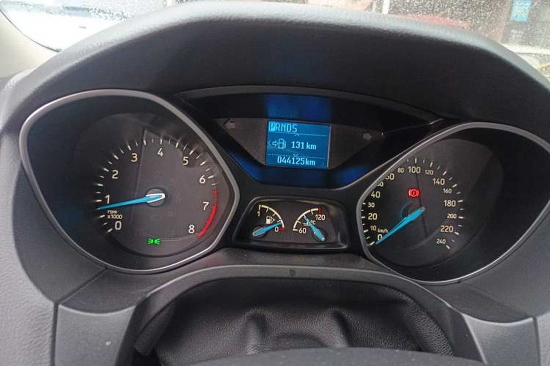 Used Ford Focus 2015 Sedan 1.6L Automatic Trend Model Odometer Close Up