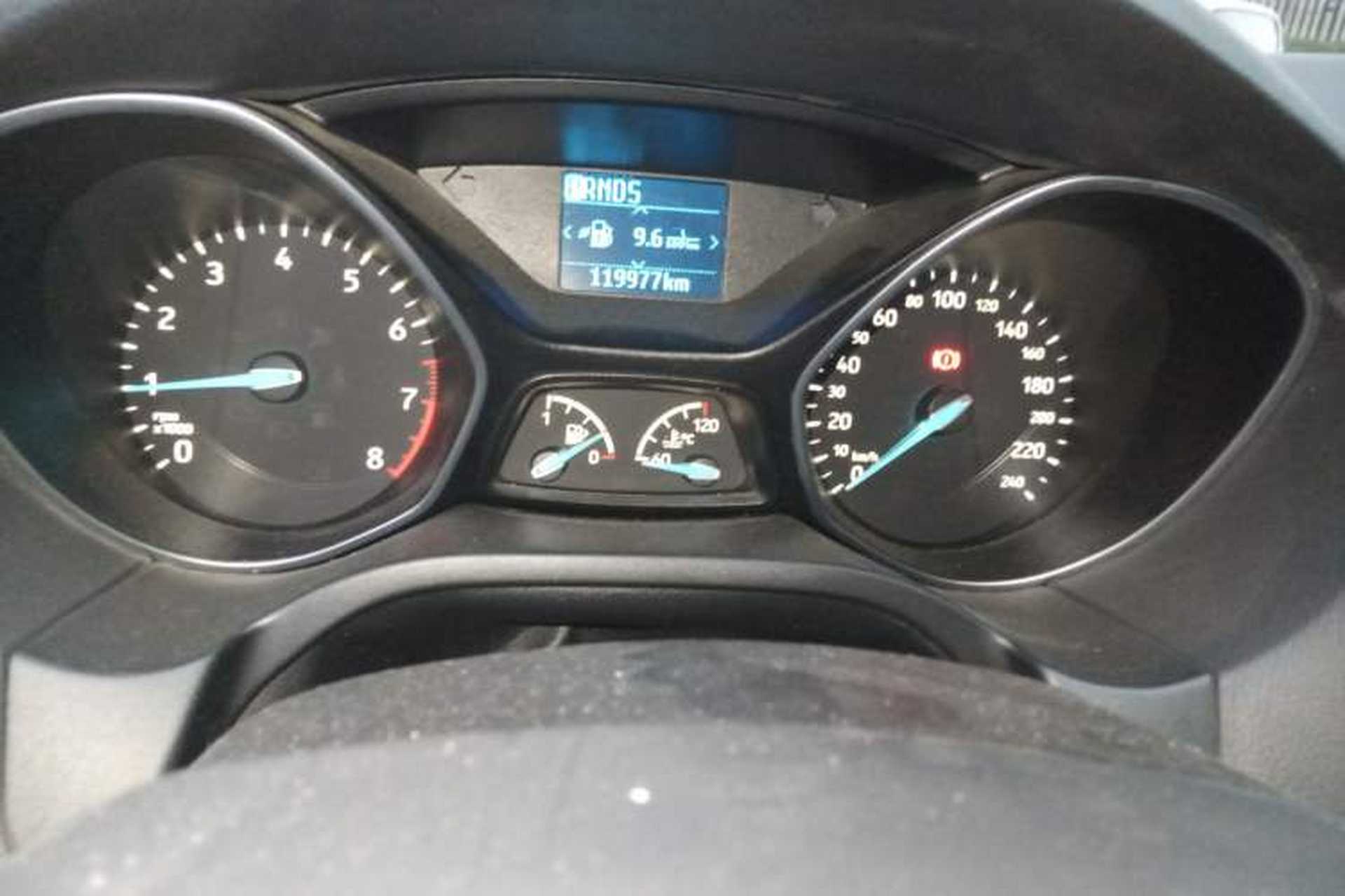 Used Ford Focus 2015 Sedan 1.6L Automatic Trend Model Odometer Close Up
