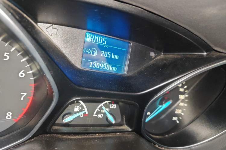 Used Ford Focus 2015 Sedan 1.6L Automatic Trend Model Odometer Close Up