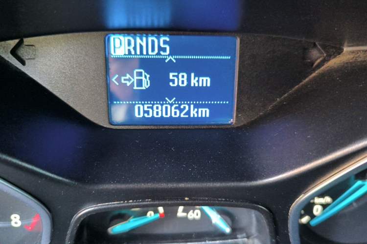 Used Ford Focus 2015 Sedan 1.6L Automatic Trend Model Odometer Close Up