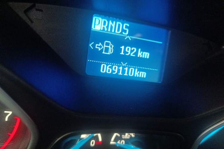 Used Ford Focus 2015 Sedan 1.6L Automatic Trend Model Odometer Close Up