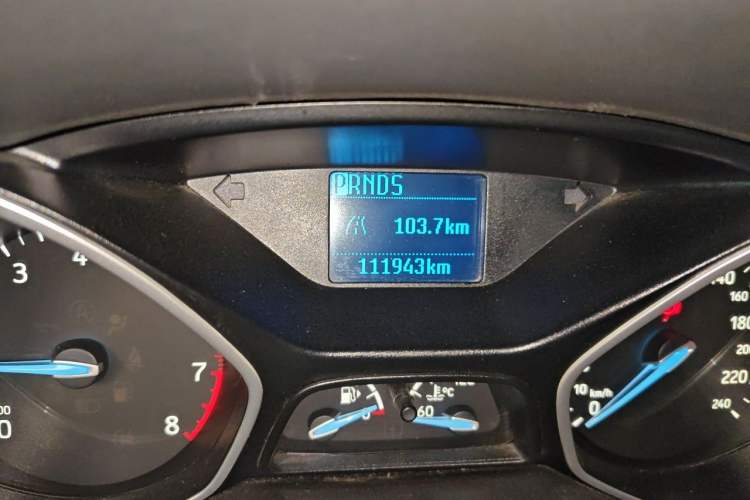 Used Ford Focus 2015 Sedan 1.6L Automatic Comfort Model Odometer Close Up