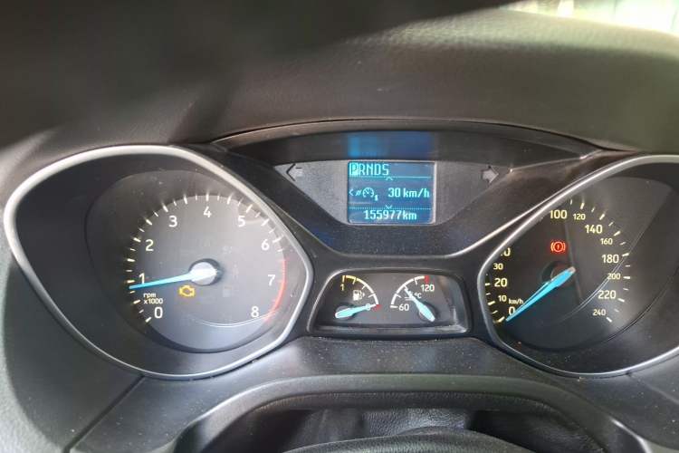 Used Ford Focus 2015 Sedan 1.6L Automatic Trend Model Odometer Close Up