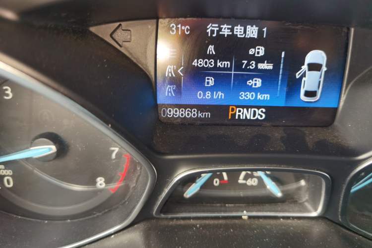 Used Ford Focus 2017 Hatchback EcoBoost 180 Automatic Elite Model Odometer Close Up