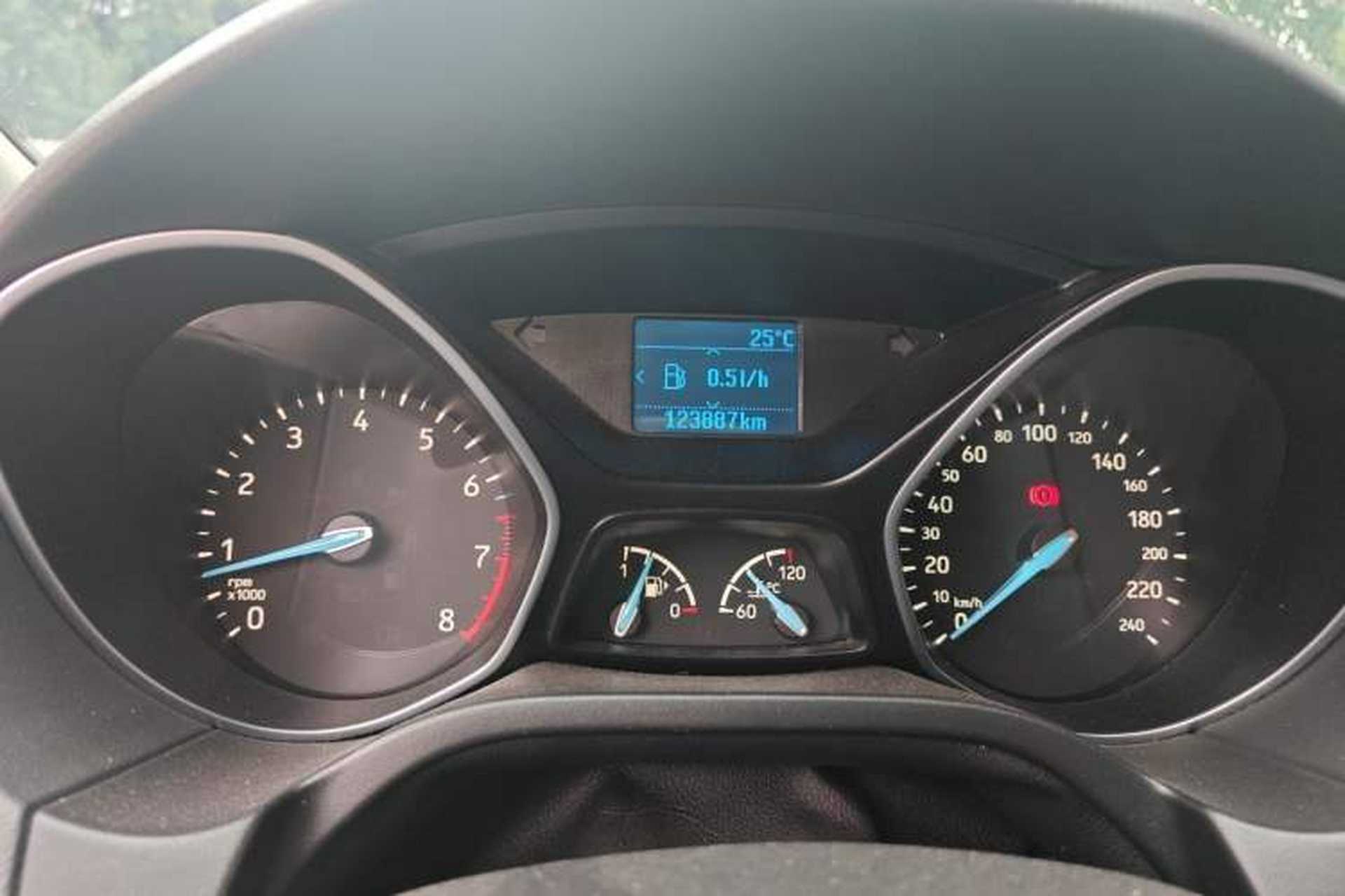 Used Ford Focus 2017 Sedan EcoBoost 125 Manual – Ultra-Style Edition with SmartDrive Features Odometer Close Up