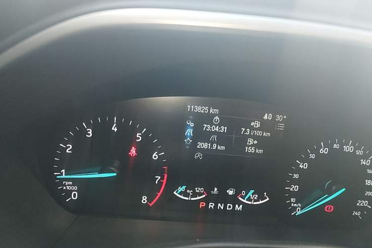 Used Ford Focus 2019 Hatchback EcoBoost 180 Automatic Trendy Model Odometer Close Up
