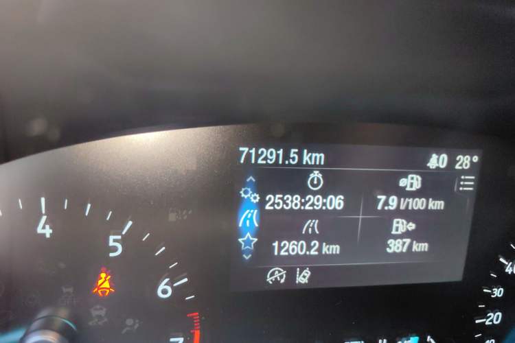 Used Ford Focus 2020 Sedan EcoBoost 180 Automatic ST Line Odometer Close Up