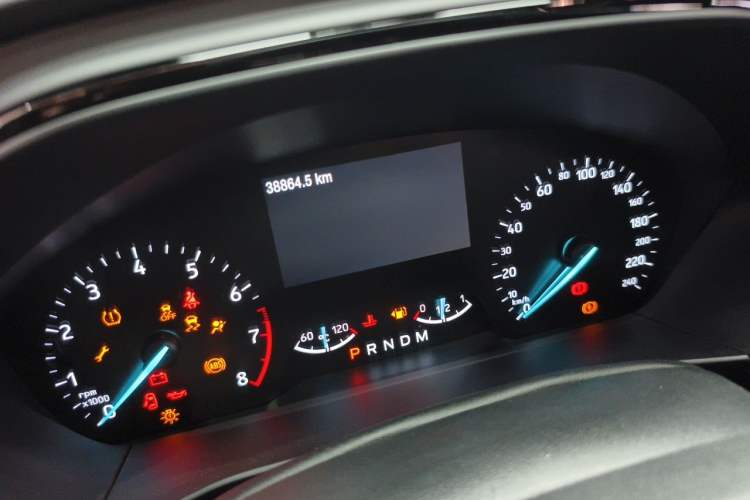 Used Ford Focus 2020 Sedan EcoBoost 180 Automatic Titanium Edition Odometer Close Up