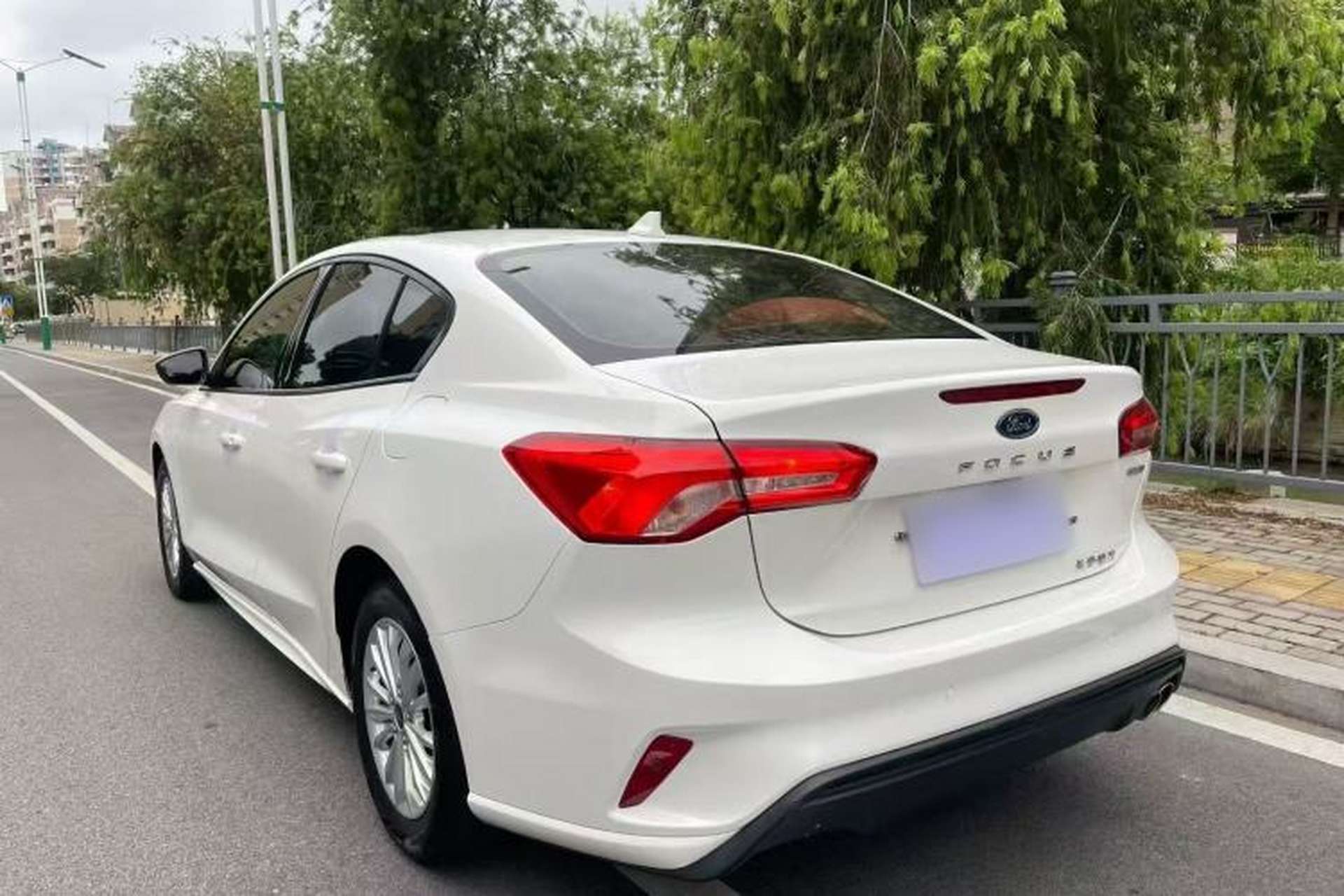 Used Ford Focus 2020 Sedan EcoBoost 180 Automatic Trend Edition Rear Left 45 Deg