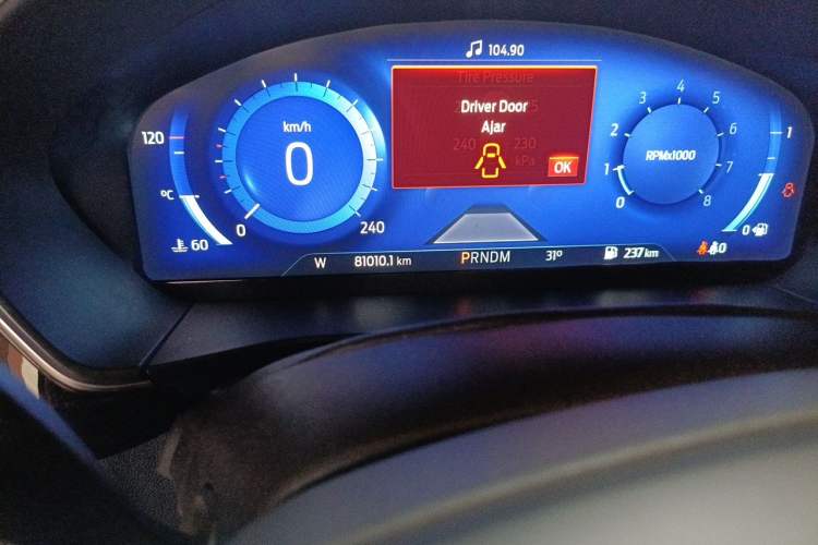 Used Ford Focus 2021 Hatchback EcoBoost 180 Automatic ST Line Odometer Close Up