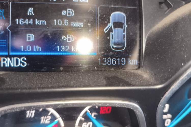 Used Ford Kuga 2013 2.0L GTDi Four-Wheel-Drive Sport Model Odometer Close Up