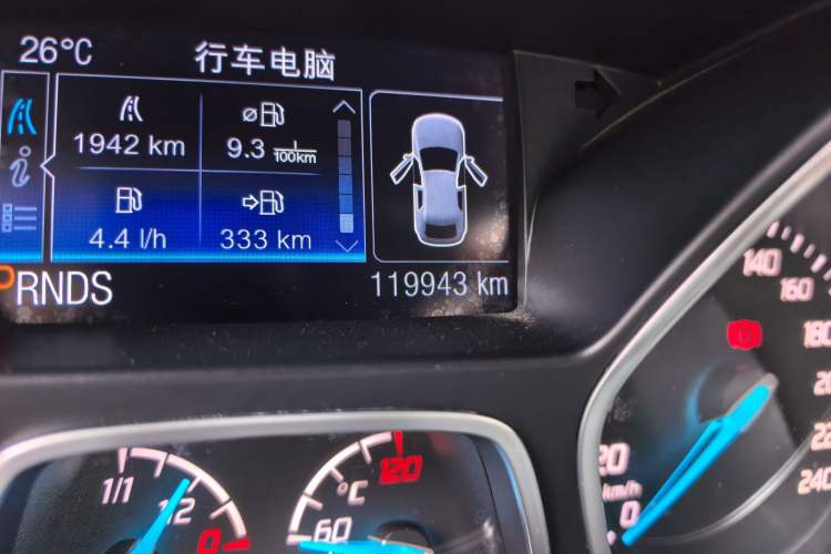 Used Ford Kuga 2015 2.0L GTDi Four-Wheel-Drive Sport Model Odometer Close Up