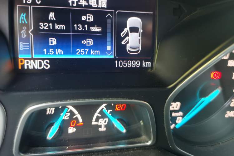 Used Ford Kuga 2015 2.0L GTDi Four-Wheel Drive Elite Model Odometer Close Up