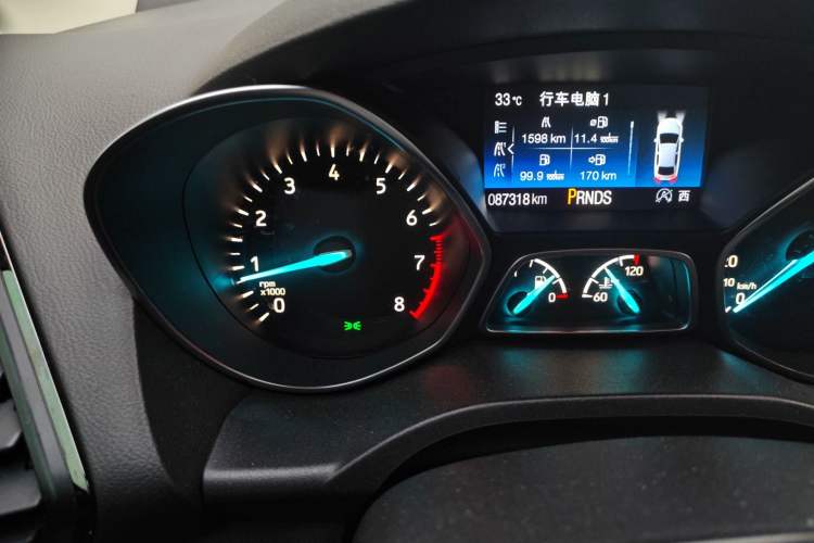 Used Ford Kuga 2017 EcoBoost 245 Four-Wheel-Drive Sport Model Odometer Close Up