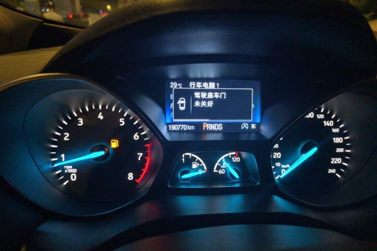 Used Ford Kuga 2017 EcoBoost 245 Four-Wheel-Drive Sport Model Odometer Close Up