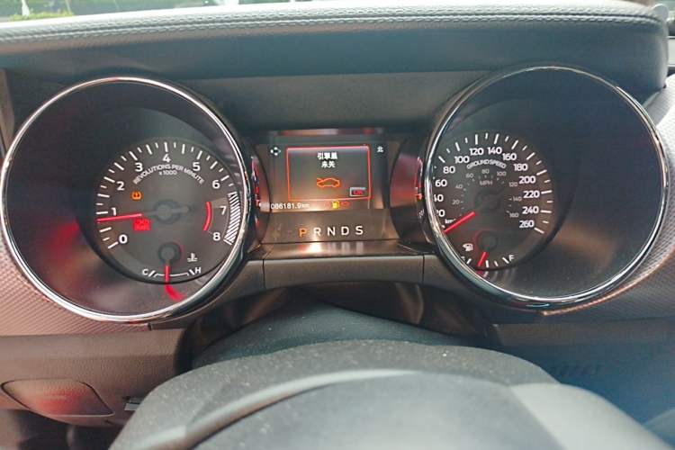 Used Ford Mustang 2017 2.3T P-Version U.S. Specification Odometer Close Up