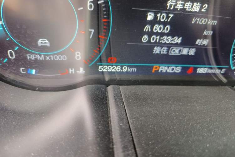 Used Ford Mustang 2018 2.3L EcoBoost Odometer Close Up