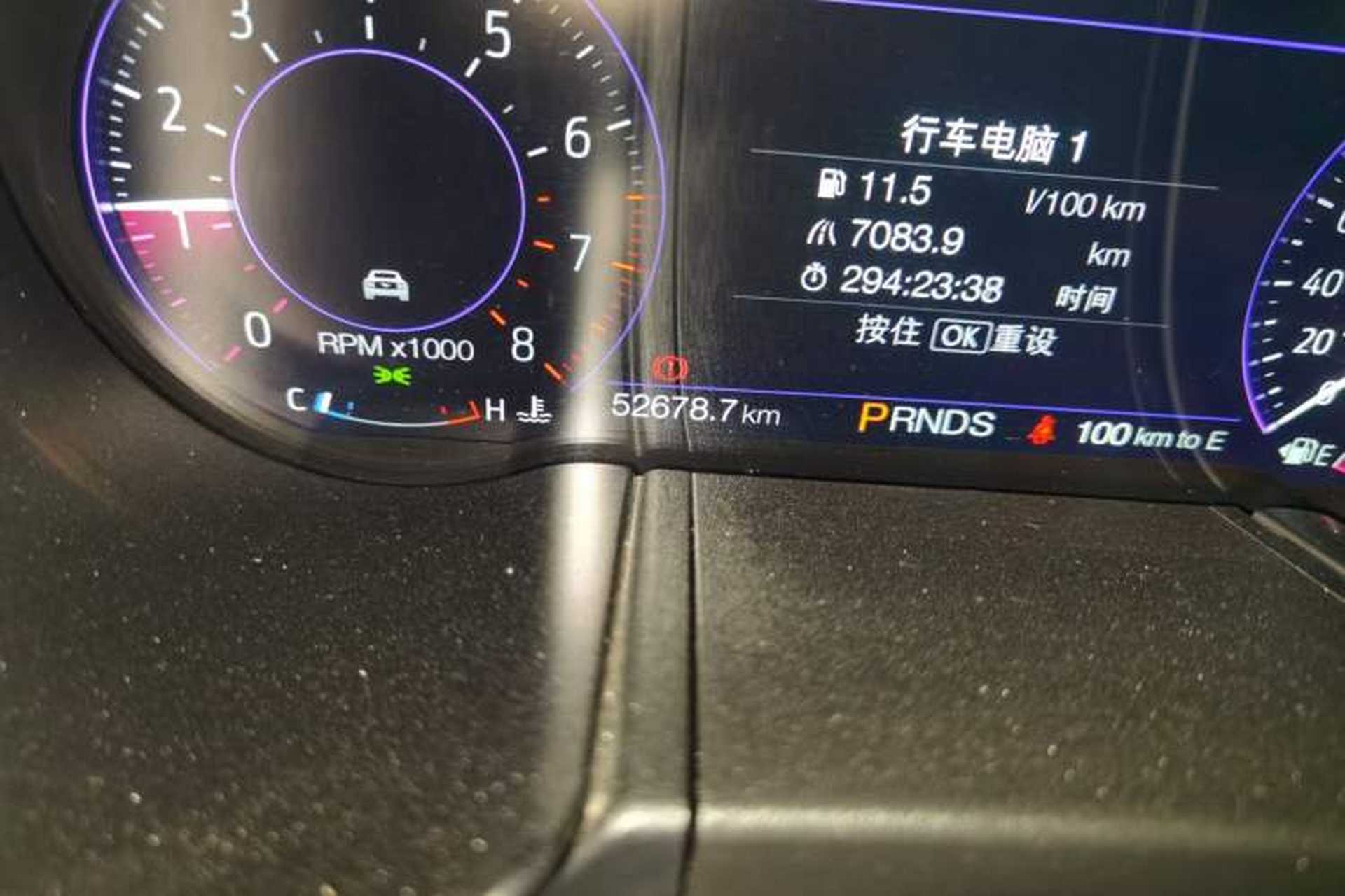 Used Ford Mustang 2018 2.3L EcoBoost Odometer Close Up
