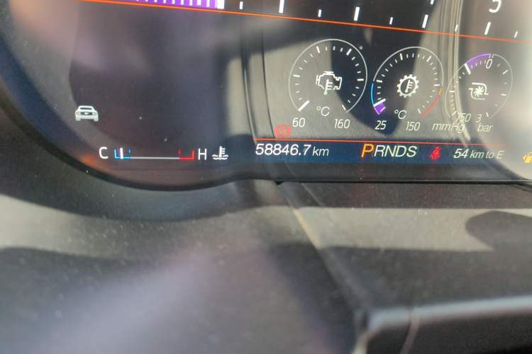 Used Ford Mustang 2018 2.3L EcoBoost Odometer Close Up