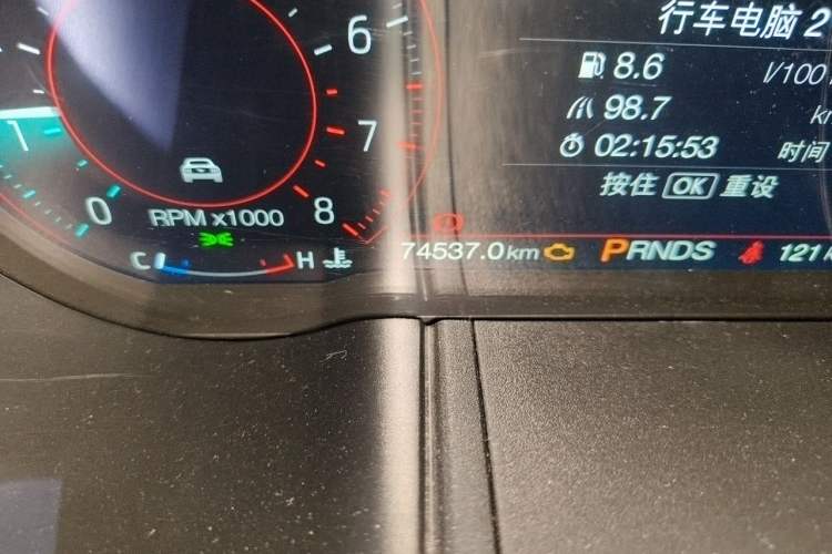 Used Ford Mustang 2019 2.3L EcoBoost Odometer Close Up