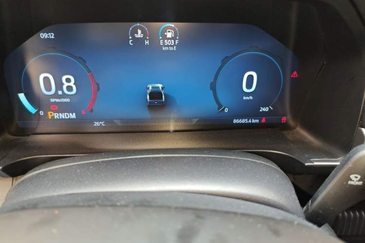 Used Ford Ranger 2023 Shanlin Two-Wheel Drive Automatic Diesel Odometer Close Up