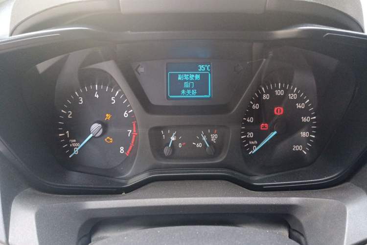 Used Ford Transit 2019 2.0T Gasoline Multi-Purpose Commercial Vehicle Mid-Drive Mid-Roof 6-Seater China VI Standard Instrument Cluster