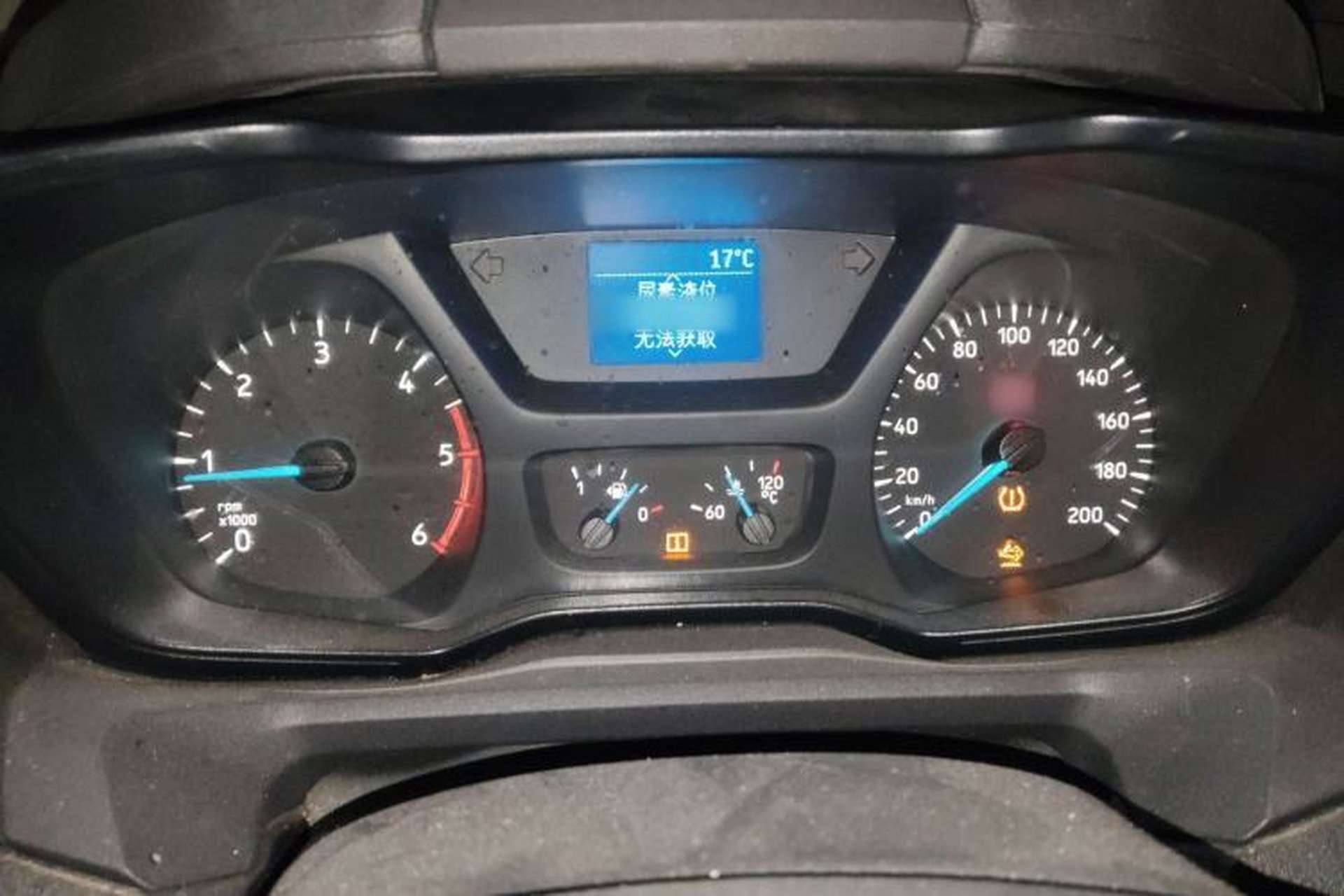 Used Ford Transit 2019 2.0T Diesel Multi-Purpose Commercial Vehicle Short Wheelbase Low Roof 6-Seater China VI Standard Instrument Cluster