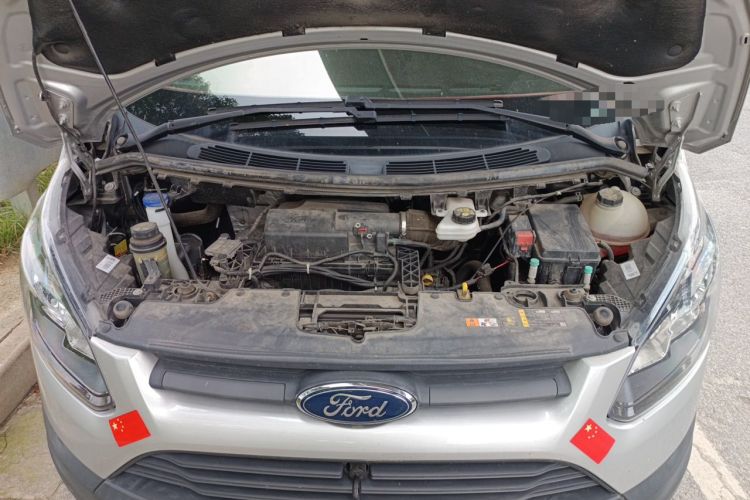 Used Ford Transit 2020 2.0T Diesel Multi-Function Commercial Vehicle Mid-Chassis Low-Roof Design with Dual Rear Doors Meeting China VI Emission Standards Engine Bay