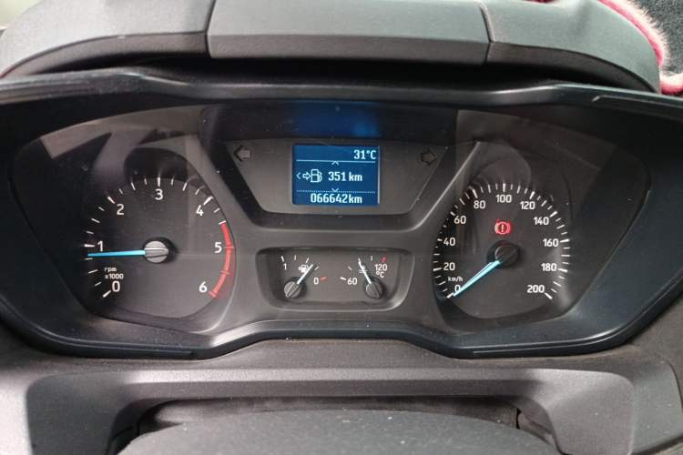 Used Ford Transit 2020 2.0T Diesel Multi-Function Commercial Vehicle Mid-Chassis Low-Roof Design with Dual Rear Doors Meeting China VI Emission Standards Instrument Cluster