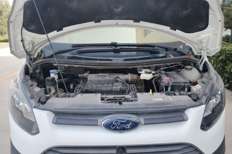 Used Ford Transit 2020 2.0T Gasoline Automatic Multi-Function Commercial Vehicle Mid-Drive Low-Roof Design with Dual Rear Doors Emission Standard China V Engine Bay