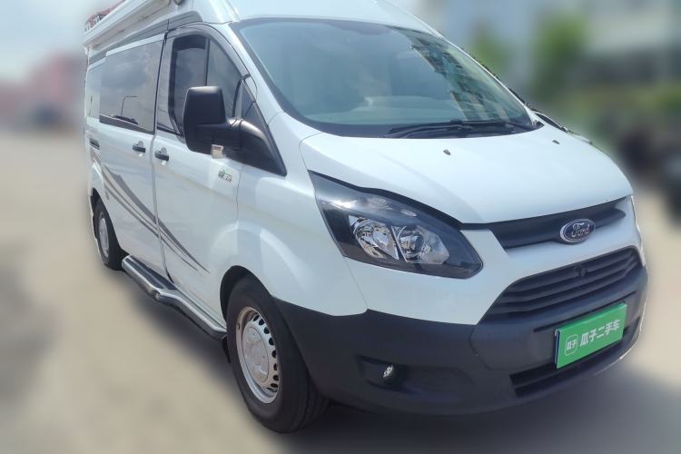 Used Ford Transit 2020 2.0T Diesel Multi-Function Commercial Vehicle Mid-Chassis Low-Roof Design with Dual Rear Doors Meeting China VI Emission Standards Front Right 45 Deg