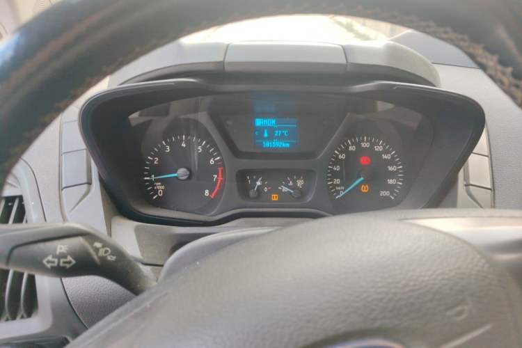 Used Ford Transit 2020 2.0T Gasoline Automatic Multi-Function Commercial Vehicle Mid-axle Low-roof Design with Dual Rear Doors Meeting China VI Emission Standards Instrument Cluster