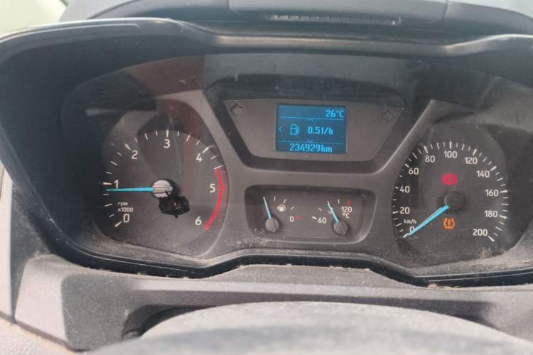 Used Ford Transit 2020 2.0T Diesel Multi-Function Commercial Vehicle Mid-Chassis Low-Roof Design with Dual Rear Doors Meeting China VI Emission Standards Instrument Cluster