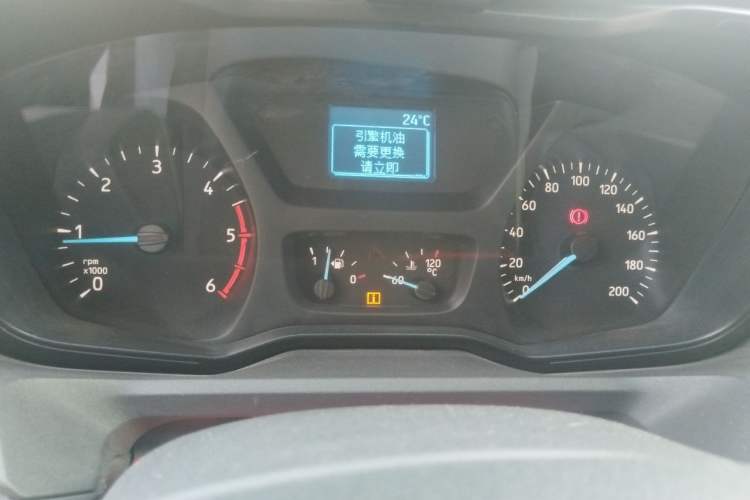 Used Ford Transit 2020 2.0T Diesel Multi-Function Commercial Vehicle Mid-Chassis Low-Roof Design with Dual Rear Doors Meeting China VI Emission Standards Instrument Cluster