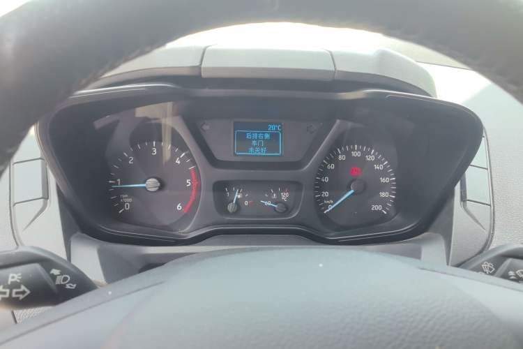 Used Ford Transit 2020 2.0T Diesel Multi-Function Commercial Vehicle Mid-Chassis Low-Roof Design with Dual Rear Doors Meeting China VI Emission Standards Instrument Cluster