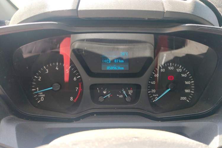 Used Ford Transit 2020 2.0T Gasoline Multi-Function Commercial Vehicle Mid-Drive Low-Roof Design with Dual Rear Doors Meeting China VI Emission Standards Instrument Cluster