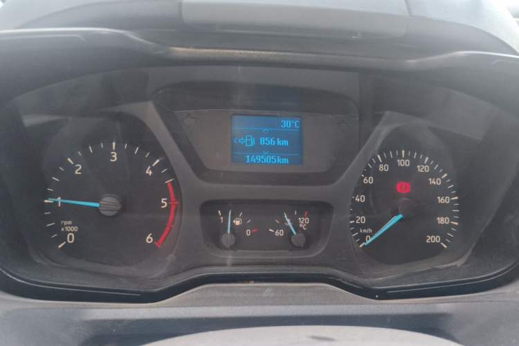 Used Ford Transit 2020 2.0T Diesel Multi-Function Commercial Vehicle Mid-Chassis Low-Roof Design with Dual Rear Doors Meeting China VI Emission Standards Instrument Cluster