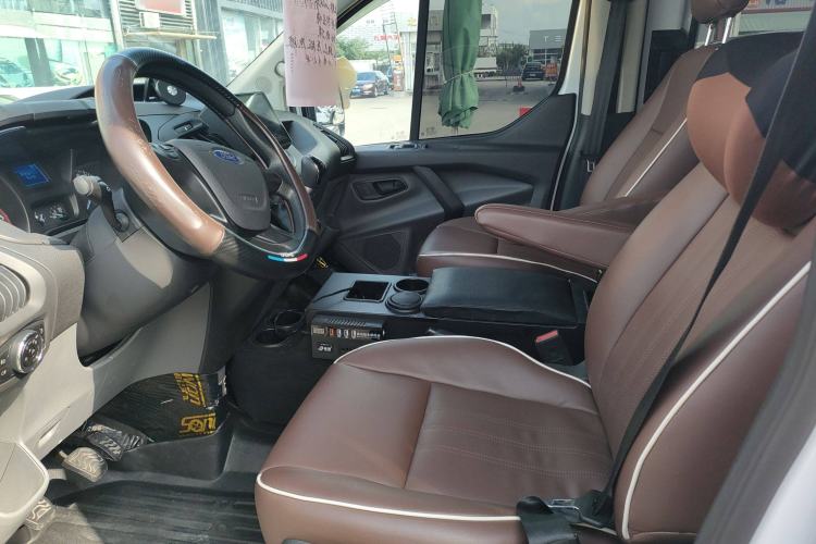 Used Ford Transit 2020 2.0T Diesel Multi-Function Commercial Vehicle Mid-Chassis Low-Roof Design with Dual Rear Doors Meeting China VI Emission Standards Left Front Seat