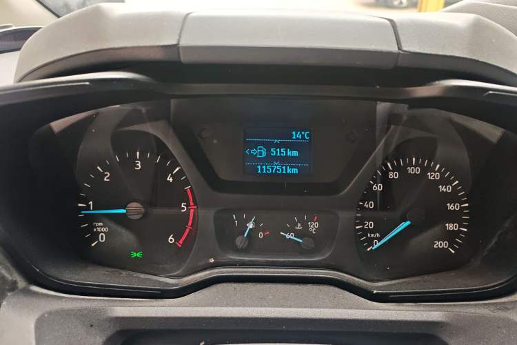 Used Ford Transit 2020 2.0T Diesel Multi-Function Commercial Vehicle Mid-Chassis Low-Roof Design with Dual Rear Doors Meeting China VI Emission Standards Odometer Close Up