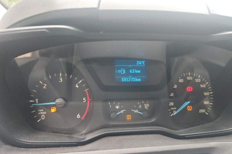 Used Ford Transit 2020 2.0T Diesel Multi-Function Commercial Vehicle Mid-Chassis Low-Roof Design with Dual Rear Doors Meeting China VI Emission Standards Odometer Close Up
