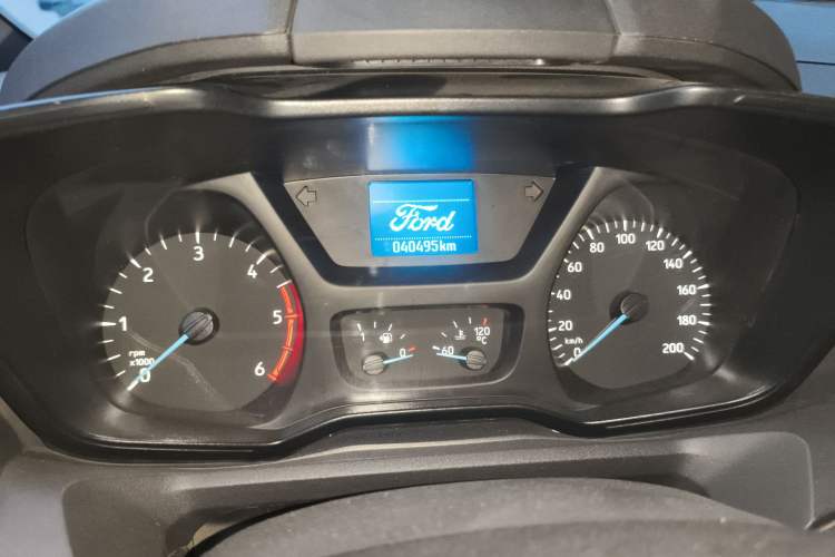 Used Ford Transit 2020 2.0T Diesel Multi-Function Commercial Vehicle Mid-Chassis Low-Roof Design with Dual Rear Doors Meeting China VI Emission Standards Odometer Close Up
