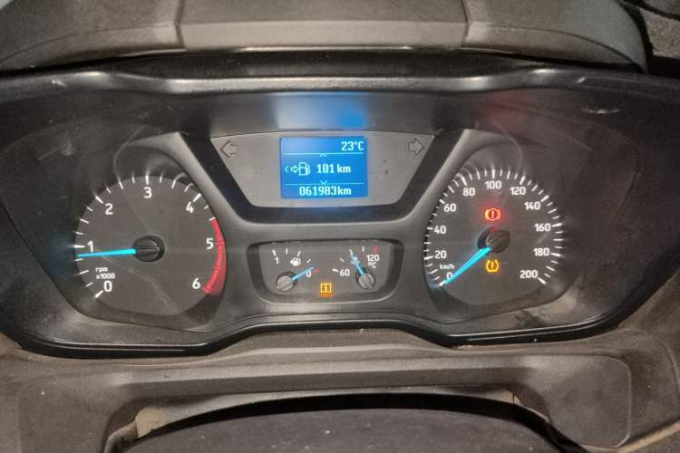 Used Ford Transit 2020 2.0T Diesel Multi-Function Commercial Vehicle Mid-Chassis Low-Roof Design with Dual Rear Doors Meeting China VI Emission Standards Odometer Close Up