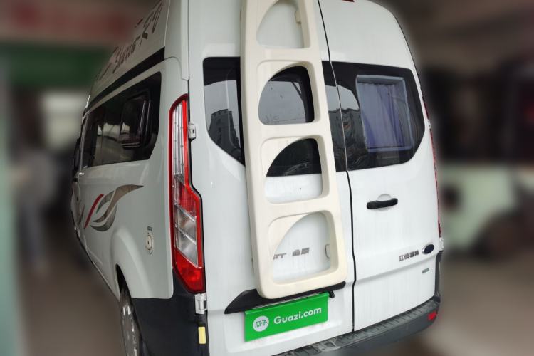 Used Ford Transit 2020 2.0T Gasoline Automatic Multi-Function Commercial Vehicle Mid-axle Low-roof Design with Dual Rear Doors Meeting China VI Emission Standards Rear Left 45 Deg