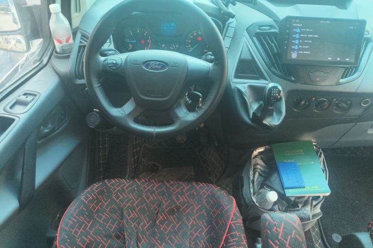 Used Ford Transit 2020 2.0T Diesel Multi-Function Commercial Vehicle Mid-Chassis Low-Roof Design with Dual Rear Doors Meeting China VI Emission Standards Steering Wheel