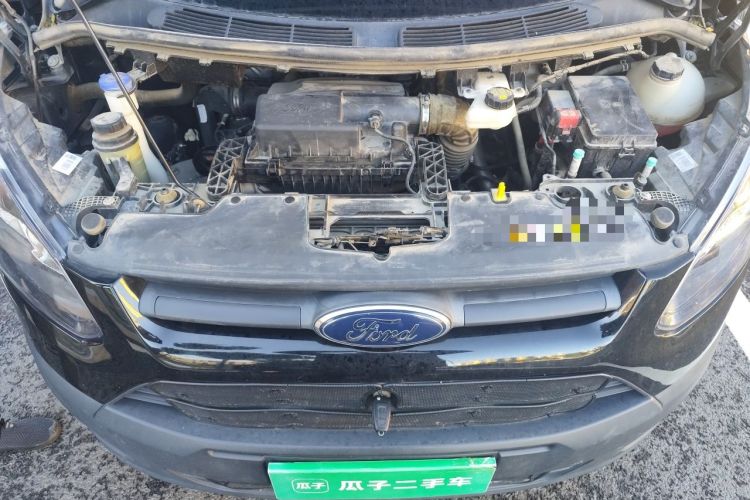 Used Ford Transit 2022 2.0T Gasoline Automatic Multi-Function Commercial Vehicle Mid-axle Low-Roof Design with Dual Rear Doors Meeting China VI Emission Standards Engine Bay