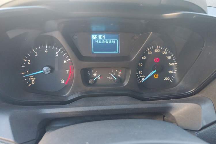 Used Ford Transit 2022 2.0T Gasoline Automatic Multi-Function Commercial Vehicle Mid-axle Low-Roof Design with Dual Rear Doors Meeting China VI Emission Standards Instrument Cluster