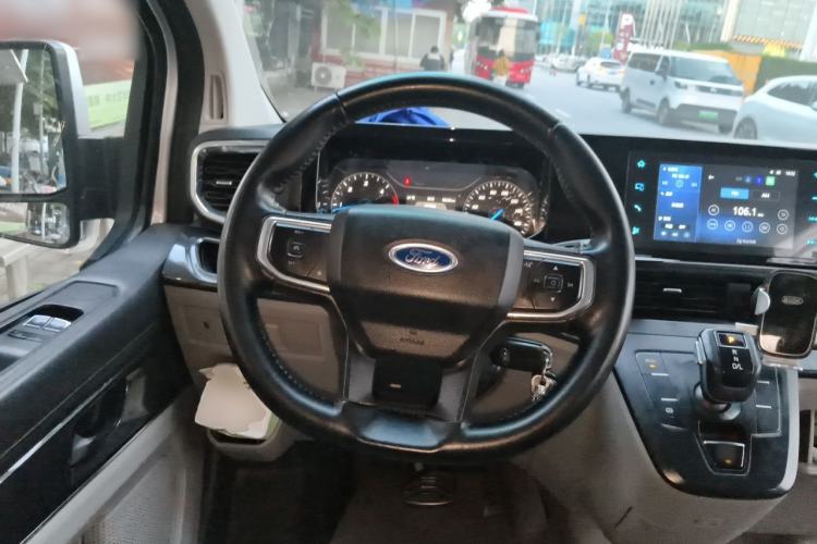 Used Ford Transit 2023 2.0T Diesel Automatic Commercial & Travel Version Mid-axle Low-roof Design 7/8/9-Seater Steering Wheel