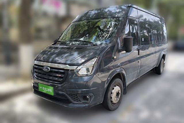 Used Ford Transit Custom 2021 2.2T Automatic Logistics Vehicle Pro 5.9-meter Long Wheelbase Rear Dual Tires 7-Seater Mid-Roof China VI Standard